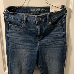 American Eagle 12 L Long womens skinny jeans next level stretch AE Jeggings